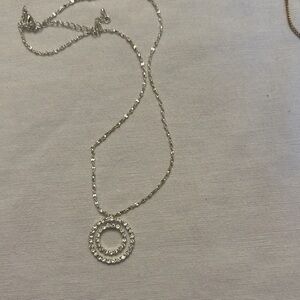Elegant Silver Necklace with Crystal Accents